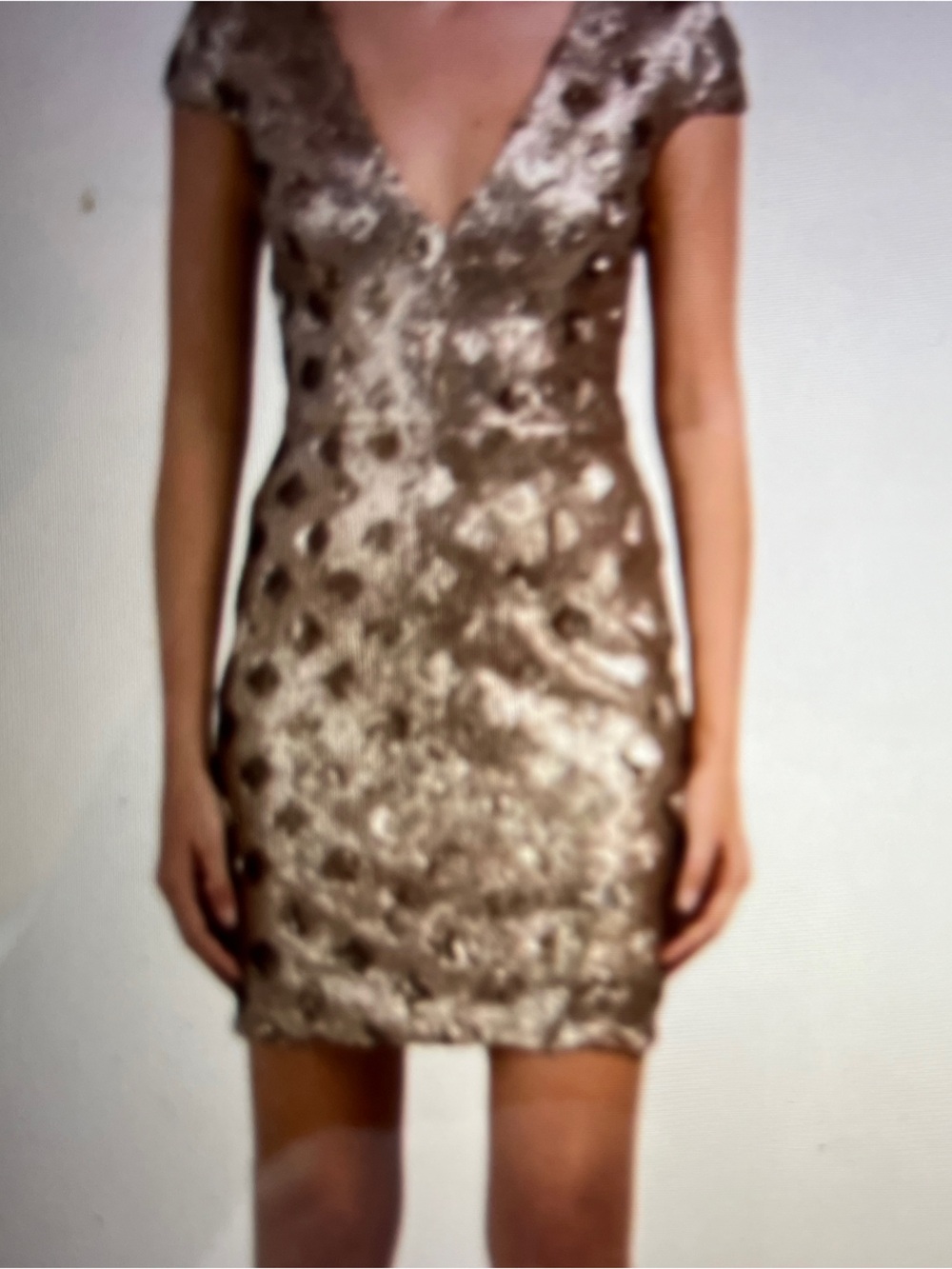 Dress the Population… Bree Gold sequin mini dress… Sz large… worn once